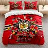 Chicago Blackhawks 3PC Bedding Set Print Duvet Cover with Two Pillowcases Home Bedroom Decoration festival gift