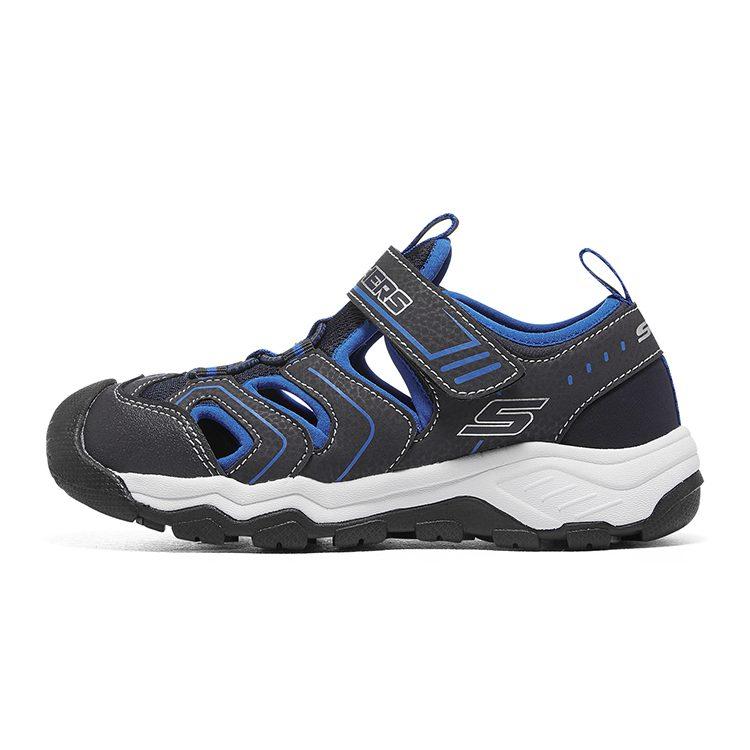 Skechers Износостойкие Дышащие Легкие Амортизирующие Детские Сандалии Синие Подростковые 407030L-NVBL