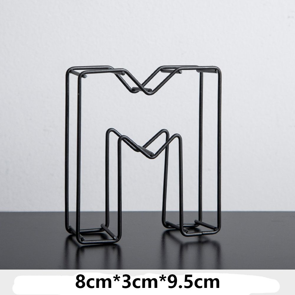 Украшение Настольное украшение Табличка на дверь Вывеска Кованое железо Алфавит Украшение для дома Металлическая Полая Буква