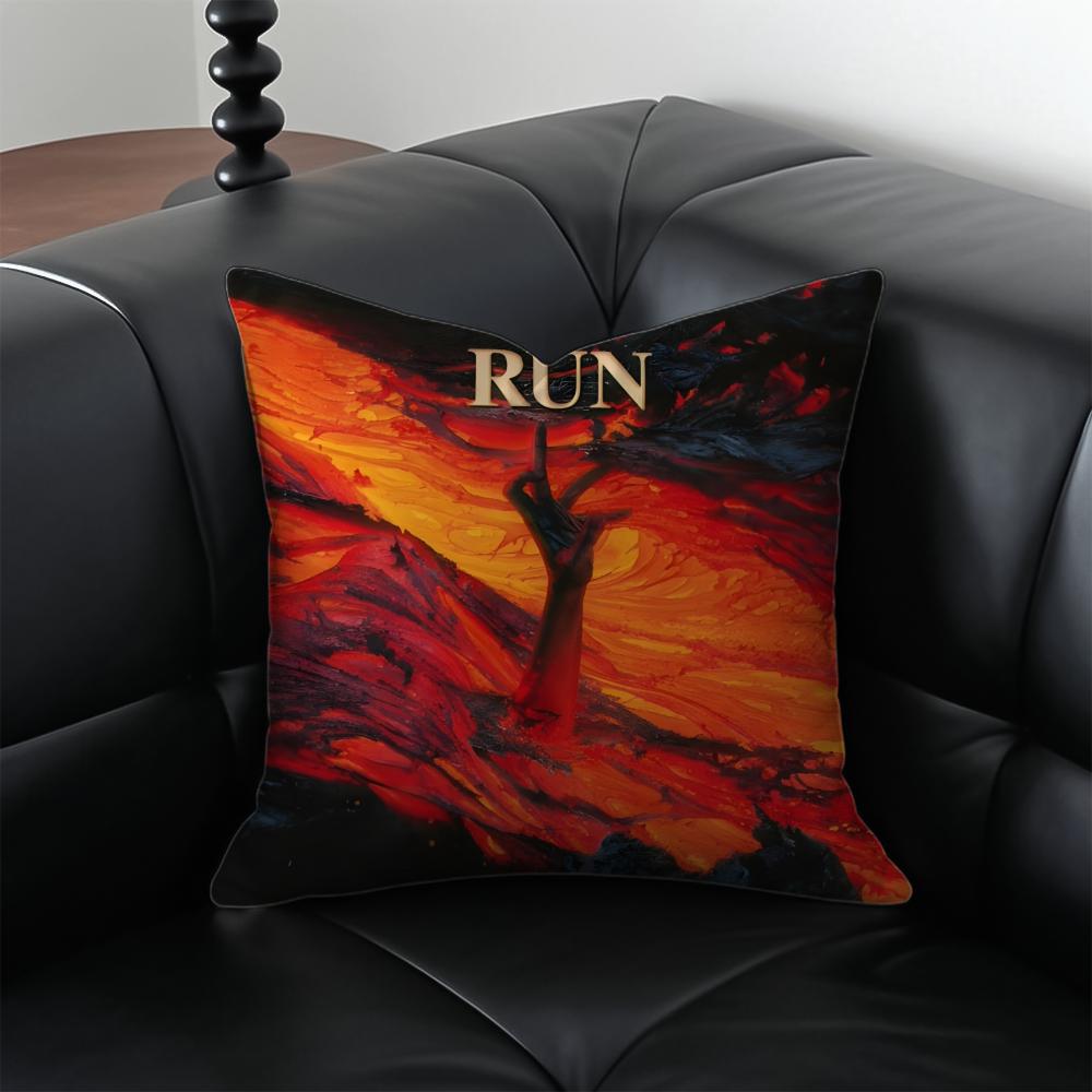 JJoji Album cover Cushion Cover Pillow Case Antidustmite Invisible zipper silky plush cushion