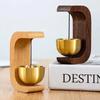 Magnetic Brass Wind Chimes, Doorbell, Aesthetic Solid Wooden Wireless Doorbell, Entrance Door Bell Pendant, Home DecorMinimalism