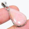 Натуральный розовый опал, драгоценный камень, ручная работа, кулон из цельного стерлингового серебра 925 пробы, 1,50" f5Z48
