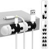 MITUKE Cable Holders, Cable Clips, Wire Holders, Wire Organizer, Convenient Tool, Adjustable Cable Smoothly, Organizes Cords Around Your Desk, Sticks