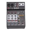Звуковой микшер USB MP3 Bluetooth Компьютерный вход 4 канала 48 В Фантомное питание Стерео DJ-микшер для компьютерной записи Караоке