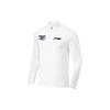 Li Ning CBA Series Beijing Team Casual Sports Stand Collar Long Sleeve Pullover Sweatshirt Men Sweatshirt White ATLT169-2