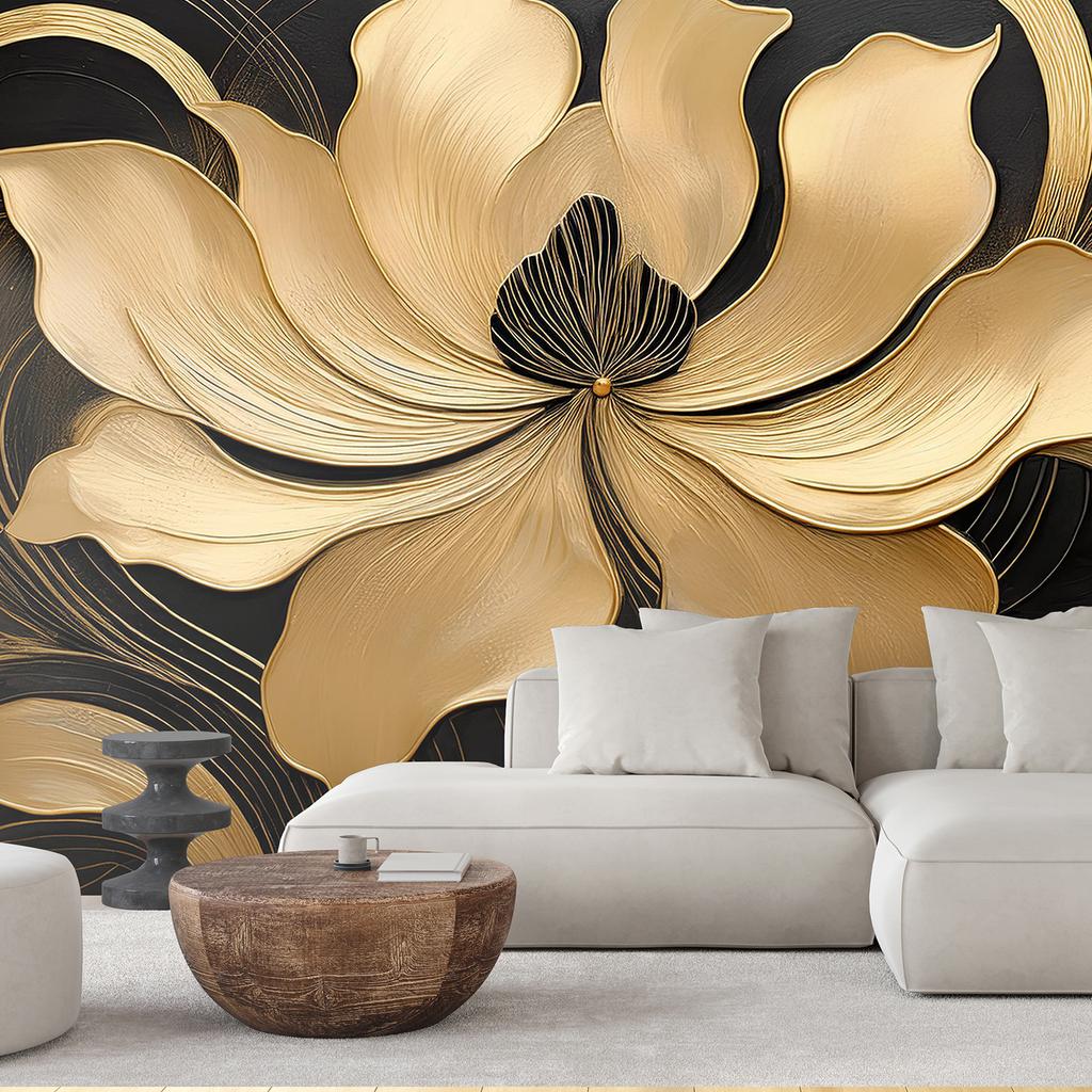 Wallpaper Beige Flower