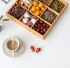 Бамбуковый ящик Nanmu с девятью отделениями для хранения закусок и фруктов, с отделениями для здорового питания