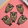 10pcs Owl Embroidered Patch Gold Little Animal Owl Clothes Applique Badge for Clothes Dress Bag
