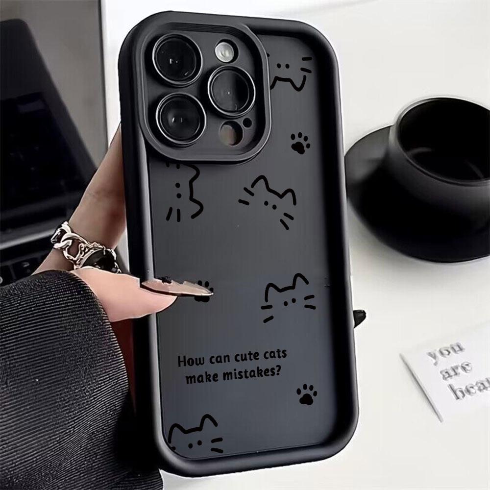 Милый Чехол для Телефона с Рисунком Кошки и Собаки для Xiaomi Redmi Note 14 13 12s 12 11 10 9s 9 8 7 Turbo 4 Pro Plus 4G 5G Мягкий ТПУ Задняя Крышка