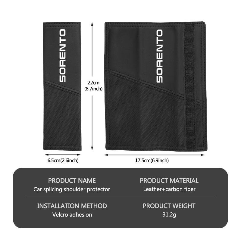 Car Interior Accessories Auto Seat Belt Cover Shoulder Pad For KIA Forte Stonic Sorento Spectra Cadenza Sephia Carens hbsp50