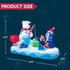 JOYFY 6 футов длиной Рождественское надувное украшение пингвин и белый медведь, Надувное украшение для двора для рождественских вечеринок