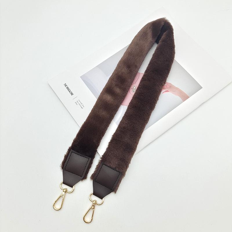 Женский плюшевый широкий меховой плечевой ремень для сумок - Универсальная замена для сумок через плечо и на одно плечо