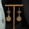 Винтажные Богемные Серьги с Монетами Женские Легкая Роскошь Высококлассное Ощущение Антикварные Серьги-Крючки с Кисточками Этнический Стиль Путешествия Пат Серьги Ювелирные Изделия