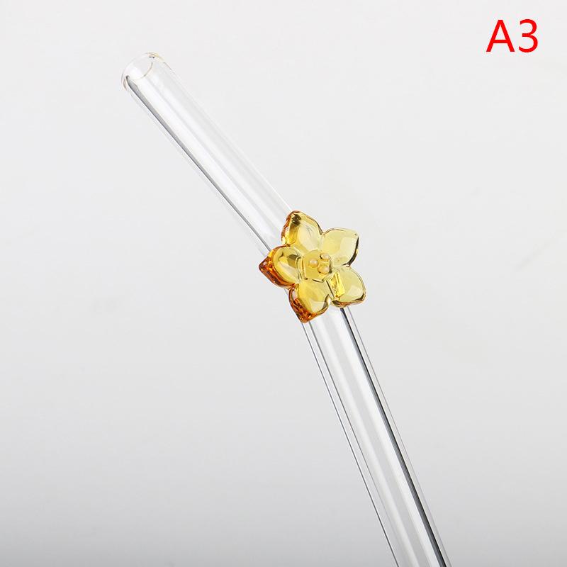 Цветочная стеклянная соломинка многоразовые питьевые трубочки симпатичная соломинка для фестиваля вечеринки свадьбы коктейль бара пляжа