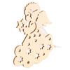 20Pcs Wooden Hanging Pendant Hollow Angel Pattern DIY Holiday Decoration Gifts(20pcs Hollow