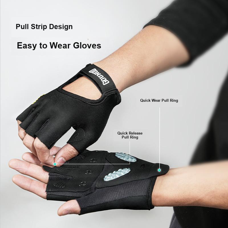 Half Finger Sports Gloves Breathable Silicone Anti-slip Thick Wear-resistant Palm Protection for Men Women Cycling Fitness