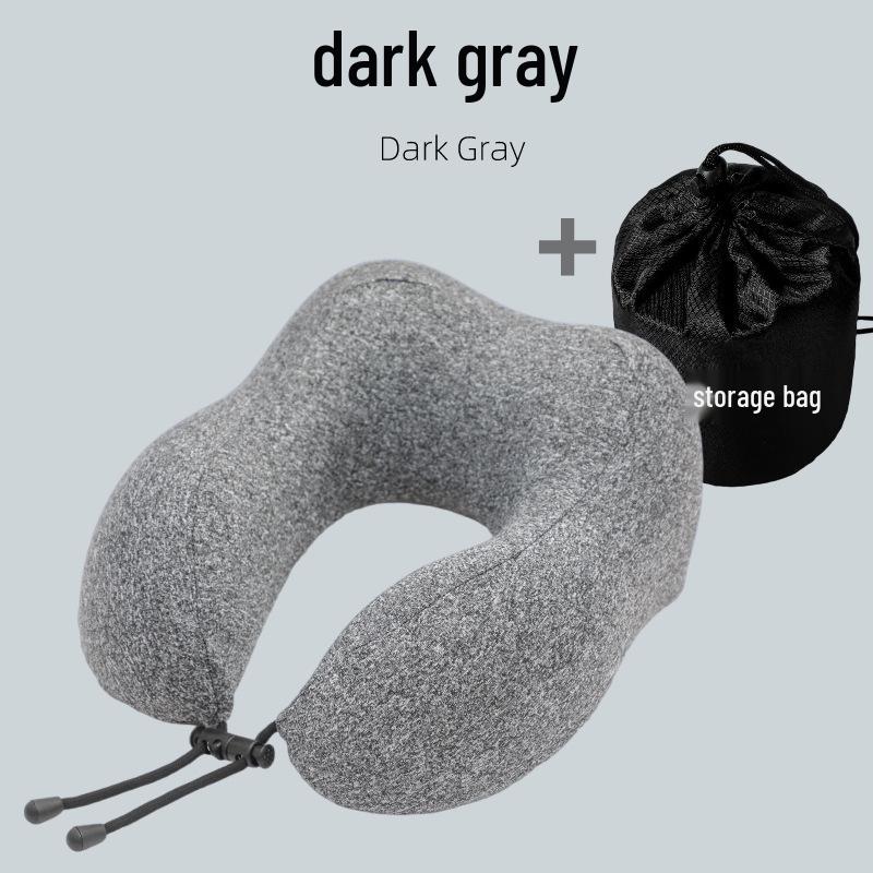 Портативная U-образная подушка с эффектом памяти для поддержки шеи для путешествий и офиса