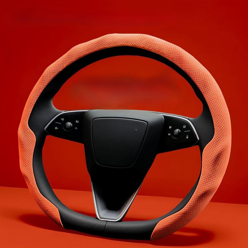 Car Steering Wheel Card Cover Universal in All Season Non-slip and Wear-resistantComfortable and Breathable, Soft and Durable