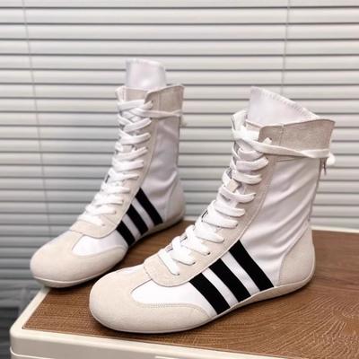 Боксерки на внутренней платформе для женщин, новые модные высокие, универсальные, с круглым носком, на шнуровке, спортивные и для отдыха, женские