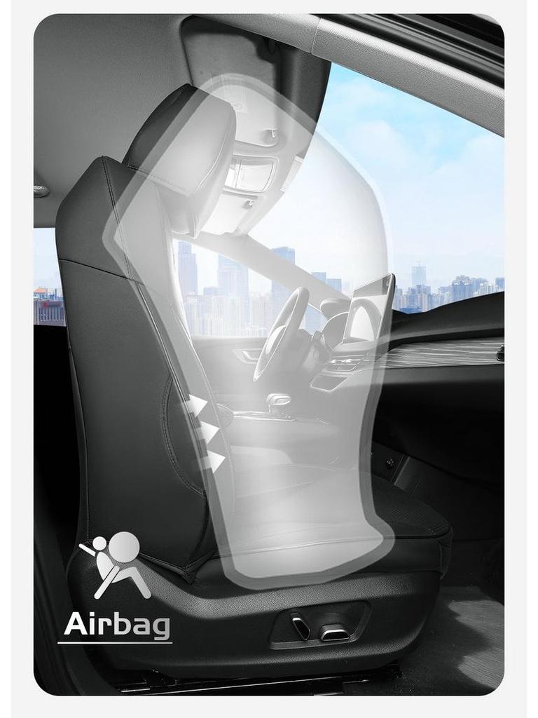 Новая модель Полностью кожаная подушка на сиденье автомобиля для Hongqi EQM5 - Универсальная посадка, Всесезонное использование, Пятиместная