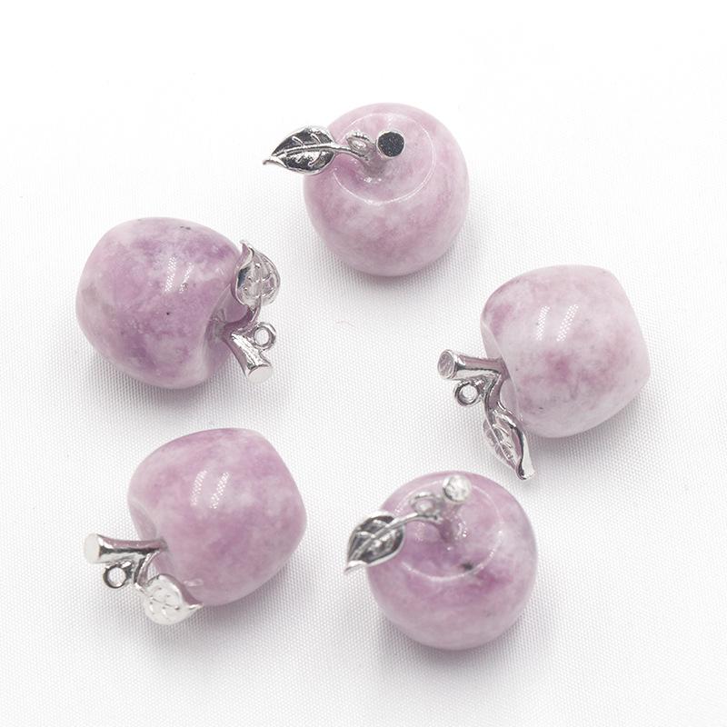 Натуральный Кристалл Агат Полудрагоценный Камень Аметист Подвеска Яблоко Рождественский Подарок