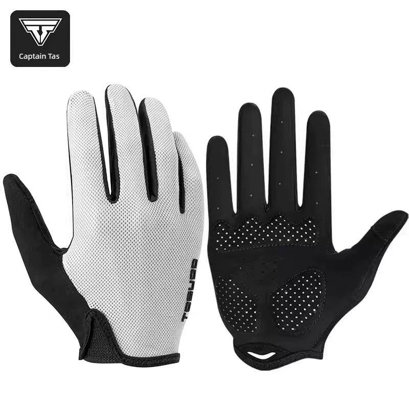 Captain Tass Cycling Gloves Men and Women Road Bike Anti-Skid Shock Absorption Long Finger Mountain Bike Professional Cycling Fixture