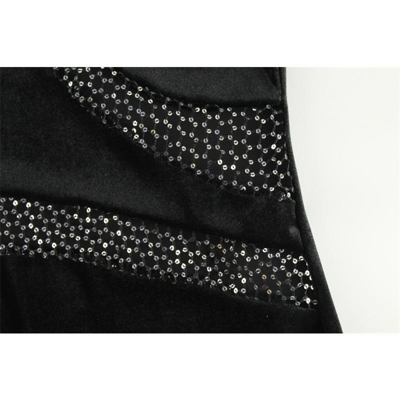 Женское модное платье Spice Girl с косым вырезом на одно плечо и узким сексуальным сетчатым узором