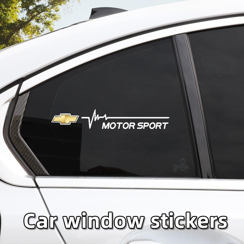 2Pcs PVC Car Window Sticker Vehicle Waterproof Decoration Decals For Chevrolet Cruze Spark Captiva Suburban Camaro Malibu