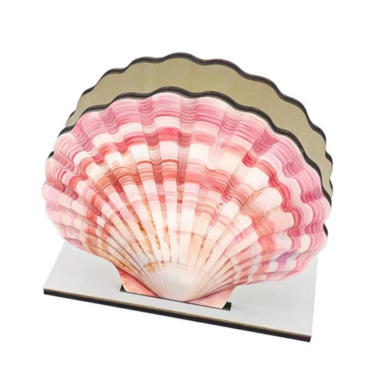 Ocean Themed Wooden Napkin Holder for Table, Summer Coastal Napkin Dispenser, Rustic Tissue Holder for Kitchen, Dining Room