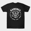 Мужская черная футболка с принтом Силуэт Ramones Печать на трансферной бумаге без вырезания Хлопковая футболка