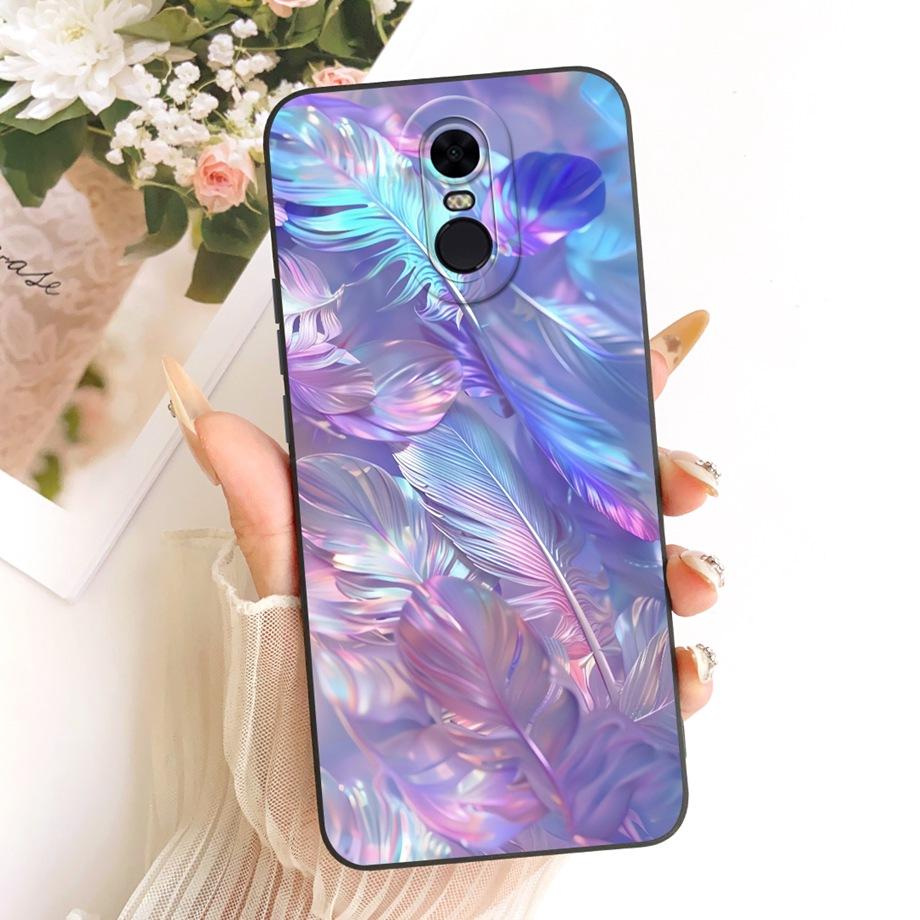 Новый модный чехол для телефона с рисунком для Xiaomi Redmi 5 Plus Redmi5 5+ 5Plus Funda Мягкий матовый силикон Узор с бантом Мультяшный кот Чехлы