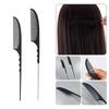 Pin Tail Comb Hairdressing Combs Detangling Comb Carbon Fiber Teasing Comb Hair Accessories for Wet and Dry Hair