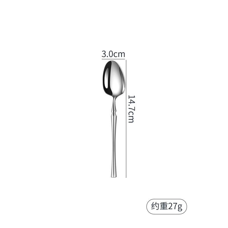 304 Stainless Steel Small Waist Knife, Fork and Spoon Thickened Bright High-end Western Food Steak Knife, Fork and Spoon Tableware Set