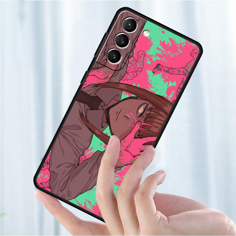 Чехол для Samsung Galaxy S22 Ultra S20 FE S21 Plus S10 Lite S10e S9 S8 S7, силиконовый чехол для телефона, мягкий чехол с бензопилой, человек Makima Sac