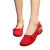 Old Beijing Round-Toe Embroidered Cloth Shoes - Comfortable Ethnic Style for Moms
