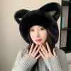 Cute Cat Ears for Women In Winter Lei Feng Hat Plush Fox Ears Plush Hat  Thickened Warm Winter Ear Protection Hat