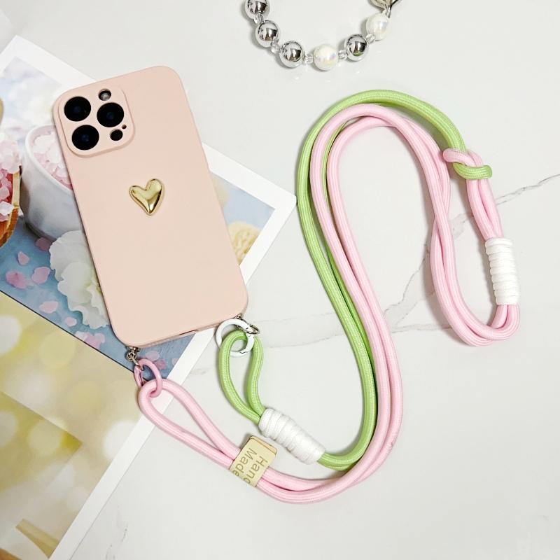Чехол-кошелек на шею для Xiaomi 15T Mi 17 Pro Max Redmi 15 15C Note 14 Pro Plus 14C 14T Ремешок Ударопрочный Защита от потери Любовь Чехол
