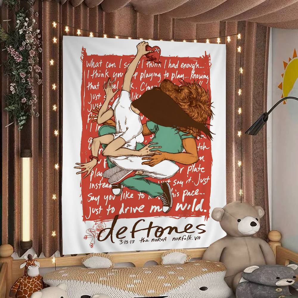 Рок DDeftones Группа Диаграмма Гобелен Богемные Настенные Гобелены Мандала Настенное Искусство Декор