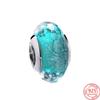 925 Sterling Silver Glass Beads Charms for Jewelry DIY Making Fit Original Bracelets Bangles for Women Gift