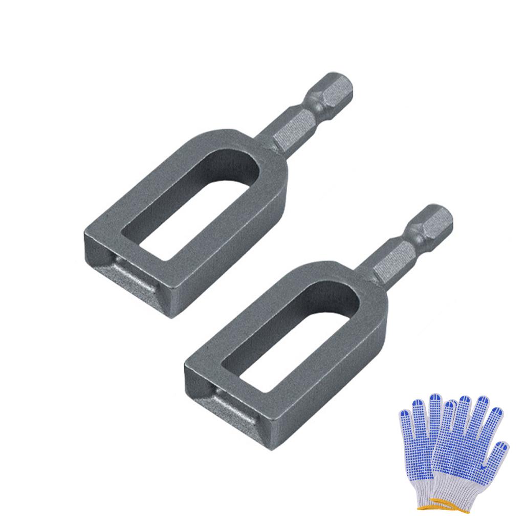 2PCS Electric Drill Wire Twisting Tool with 1/4 Inch Hex Shank Portable Carbon Steel Wire Twister Easy To Install for Drill