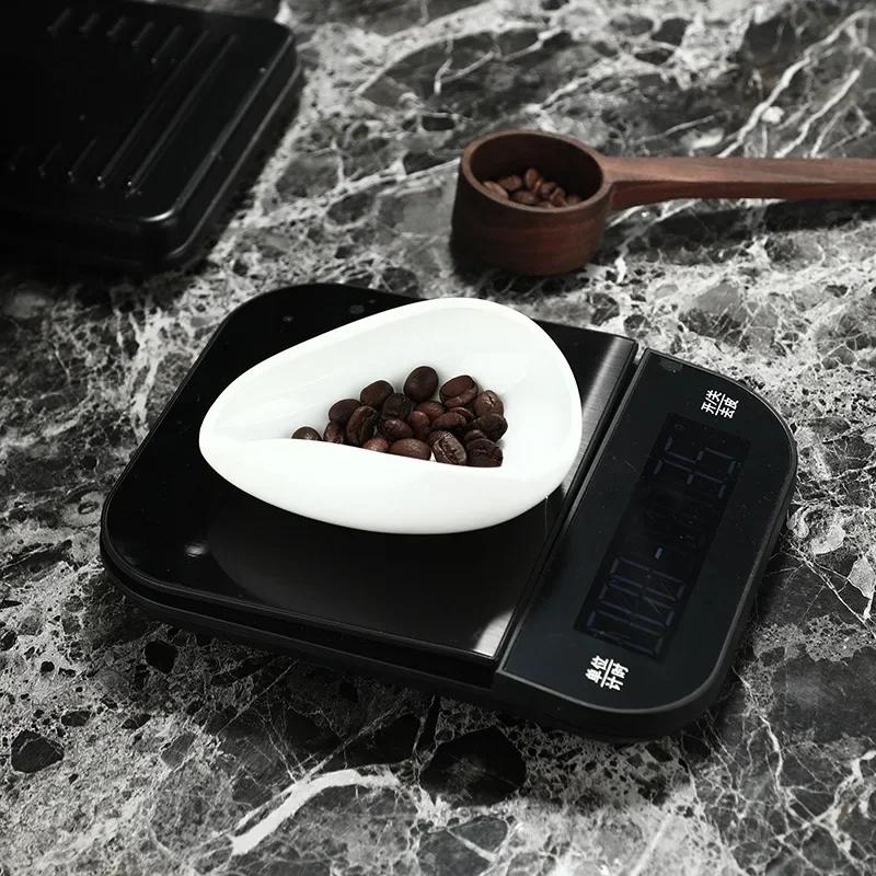 Ceramic Coffee Beans Dose Trays Pure White Pottery Teaspoon Tea Separator Vessel Set Tools Coffee Bean Spoon Shovel Tea Trays