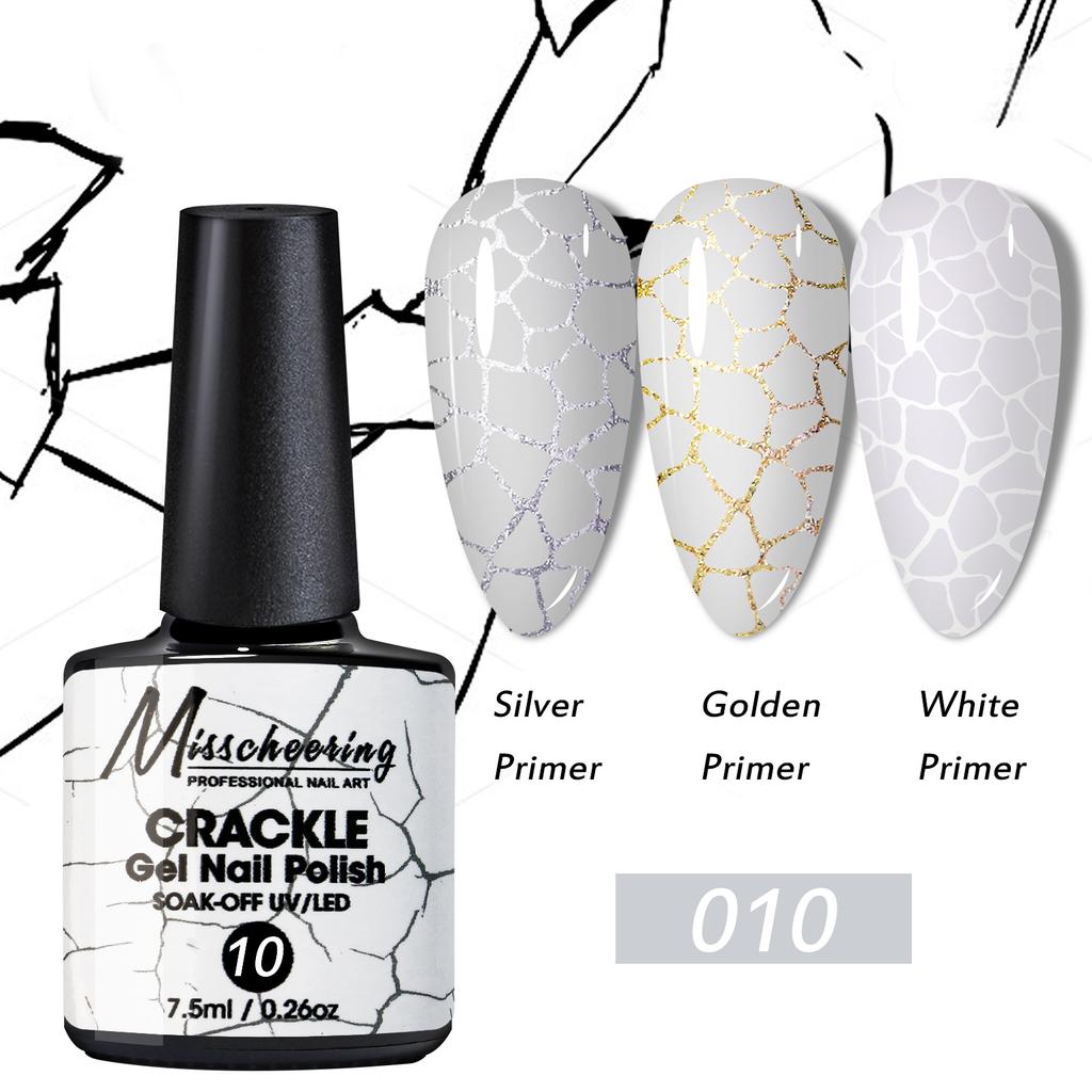 Nail Art Crack Glue Cracked Marble Pattern Burst Change Uv Nail Polish Glue Set Nail Salon