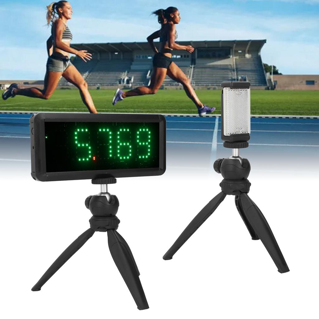 Wireless Sprint Timer Battery Powered Laser Stopwatch Timing Clock for Motorcycle Cycling Speed Training Short Run Race