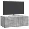Wall Mounted TV Cabinet Concrete Grey 78.5 x 41 x 30 cm