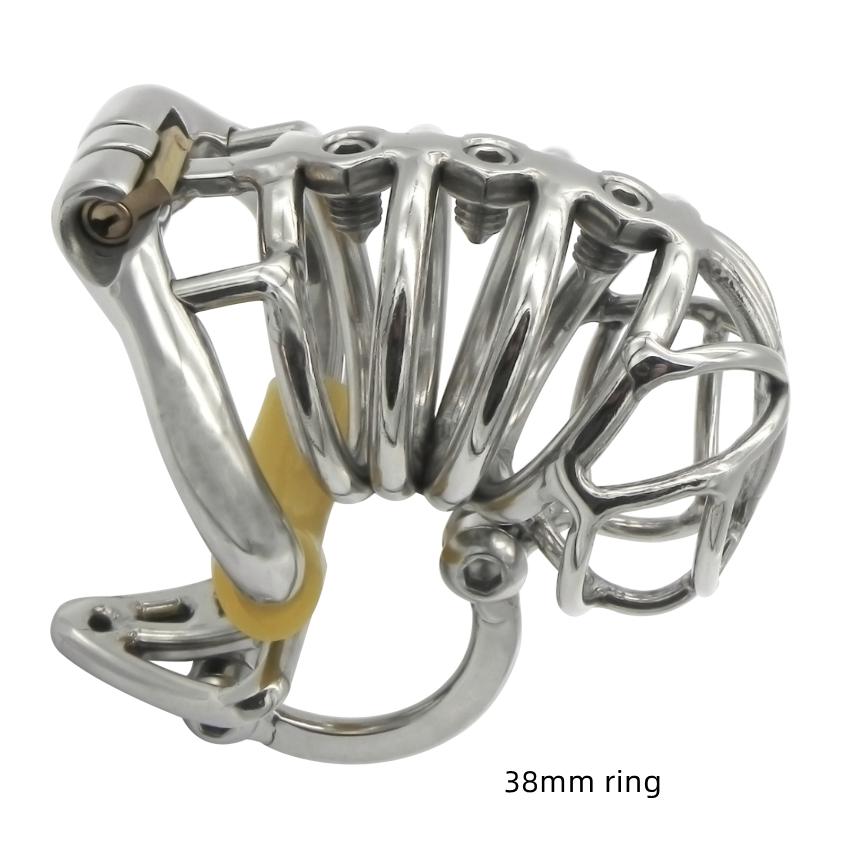 Эргономичное мужское устройство целомудрия Stealth Lock из нержавеющей стали, клетка для члена, замок для пениса, кольцо для члена, пояс верности, S069