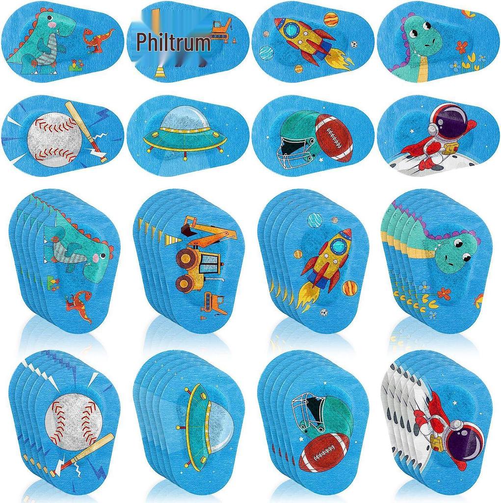 Детский окклюдер для лечения амблиопии - Дышащий, Полное покрытие, Мультяшный дизайн, Коррекция одного глаза при косоглазии