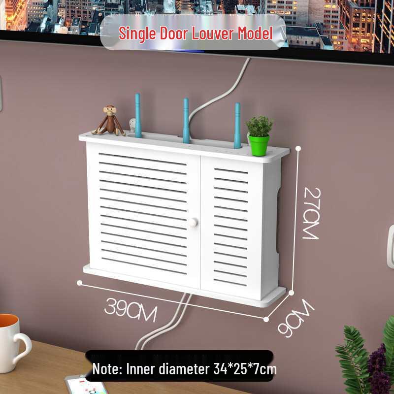 Настенная полка без сверления для Wi-Fi роутера и ТВ-приставки для гостиной/спальни