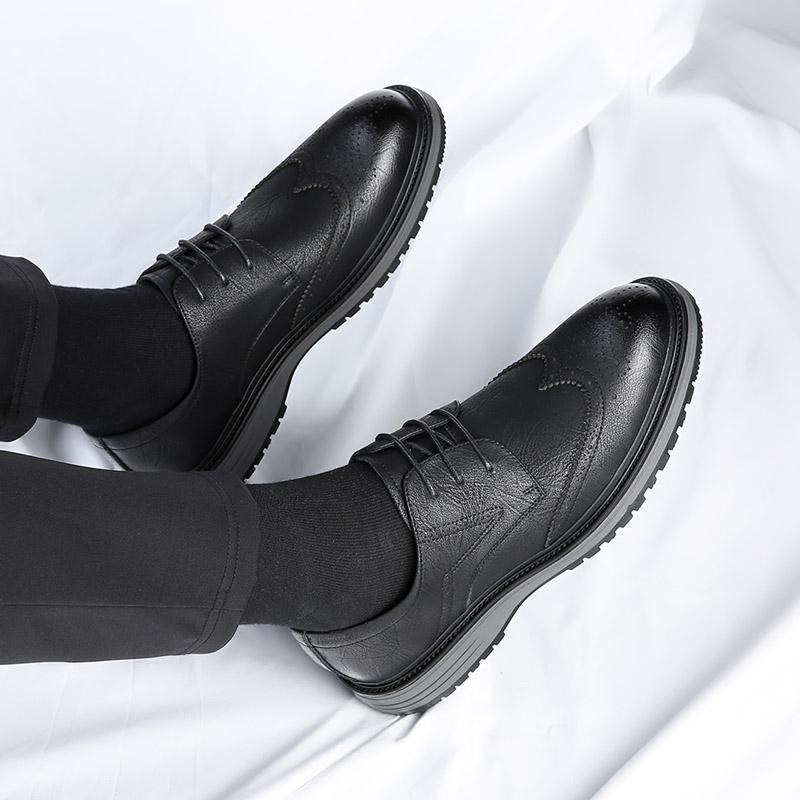 Новые модные мужские туфли-оксфорды ручной работы, нескользящие кожаные туфли-броги, классические деловые туфли для свиданий, туфли для официальных вечеринок