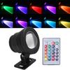 RGB LED Подводный светильник Водонепроницаемый Многоцветный уличный садовый прожектор AC/DC 12 В (черный)