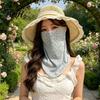 Face Neck Sun Guard Women Protection Mask, Cotton Dot Print UV Foldable Portable Gaiter Cover, Scarf for Driving Cycling Camping Outdoor Travel